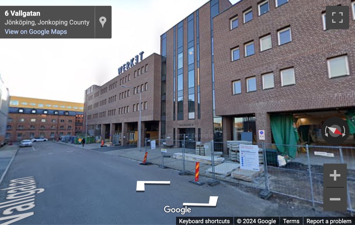 Street View image of Vallgatan 8, Werket, Jönköping