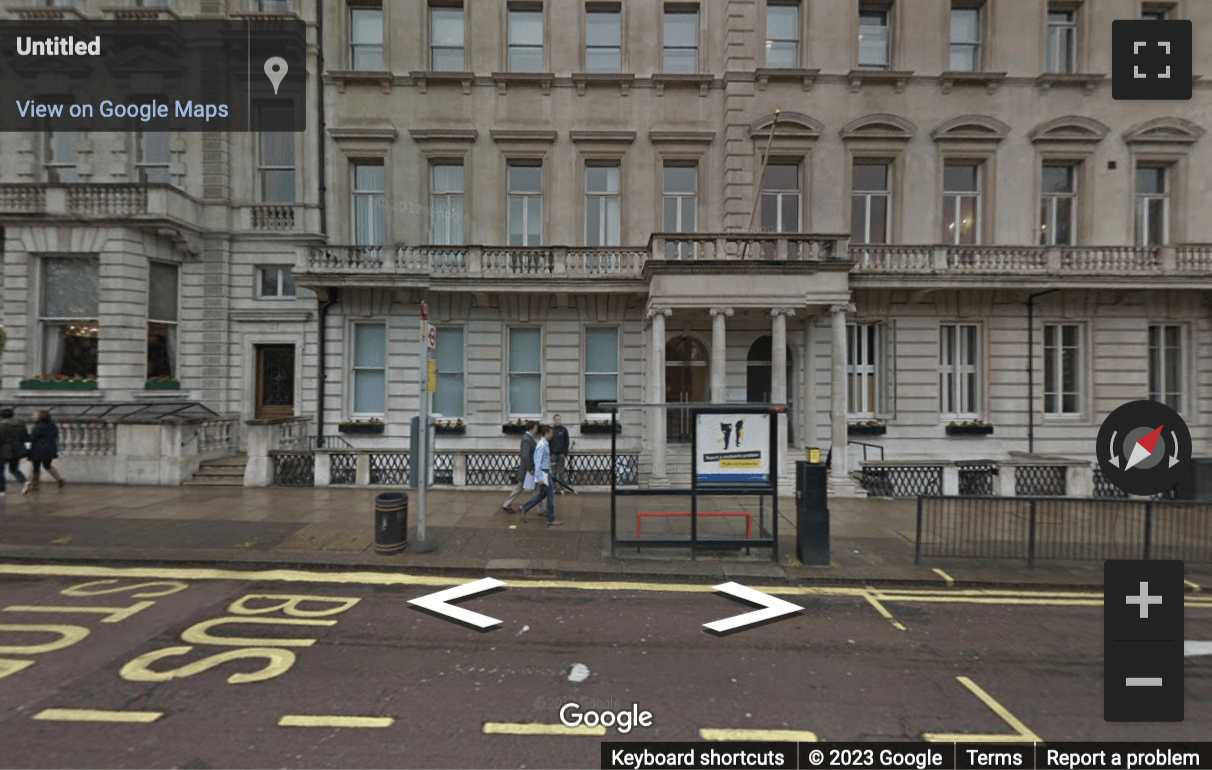 Street View image of 118 Piccadilly, Mayfair, Westminster, Central London, W1J, UK