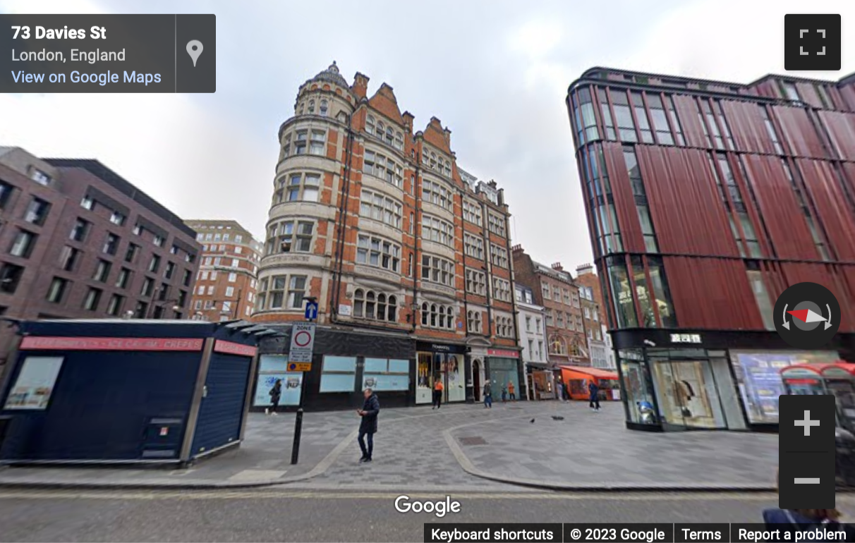 Street View image of 34 South Molton Street, Mayfair, Central London, W1K, UK