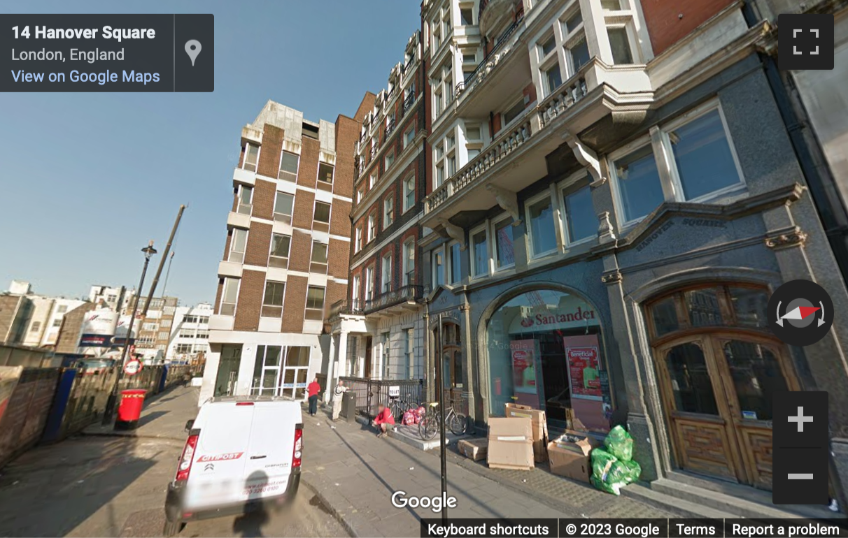 Street View image of Hanover Square House, 16 Hanover Square, Central London