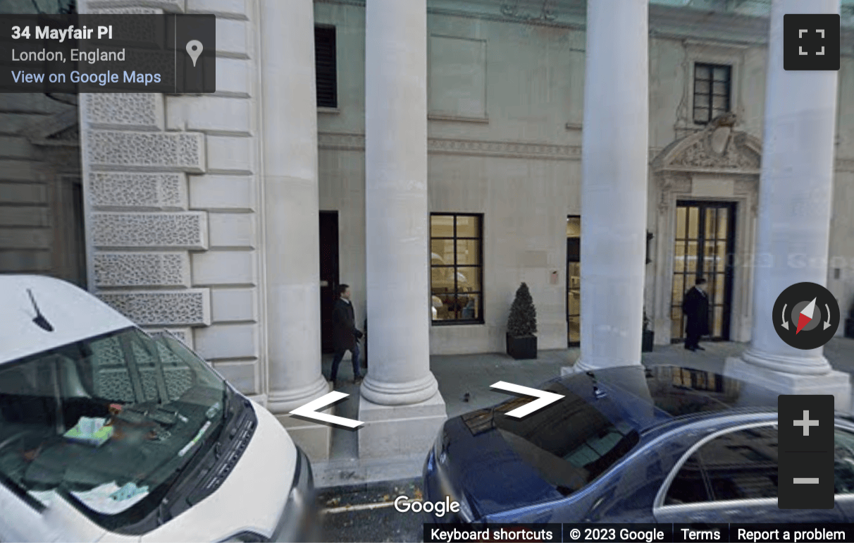 Street View image of Devonshire House, Level 1, 1 Mayfair Place, Central London, W1J