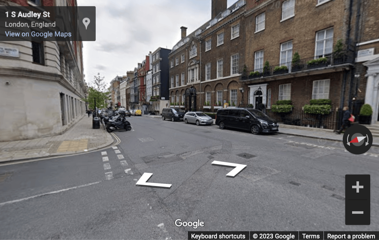 Street View image of 14 Curzon Street, Central London, W1J