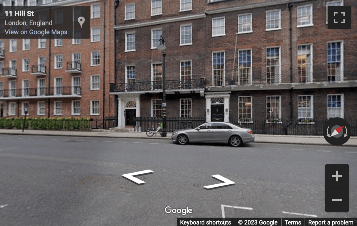Street View image of 8-10 Hill Street, Central London, W1J