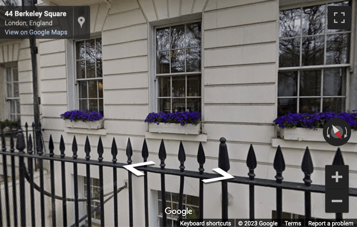 Street View image of 42 Berkeley Square, Central London, W1J