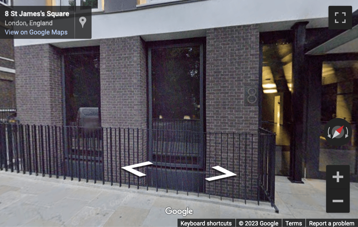 Street View image of 8 St. James’s Square, London, Central London, SW1Y