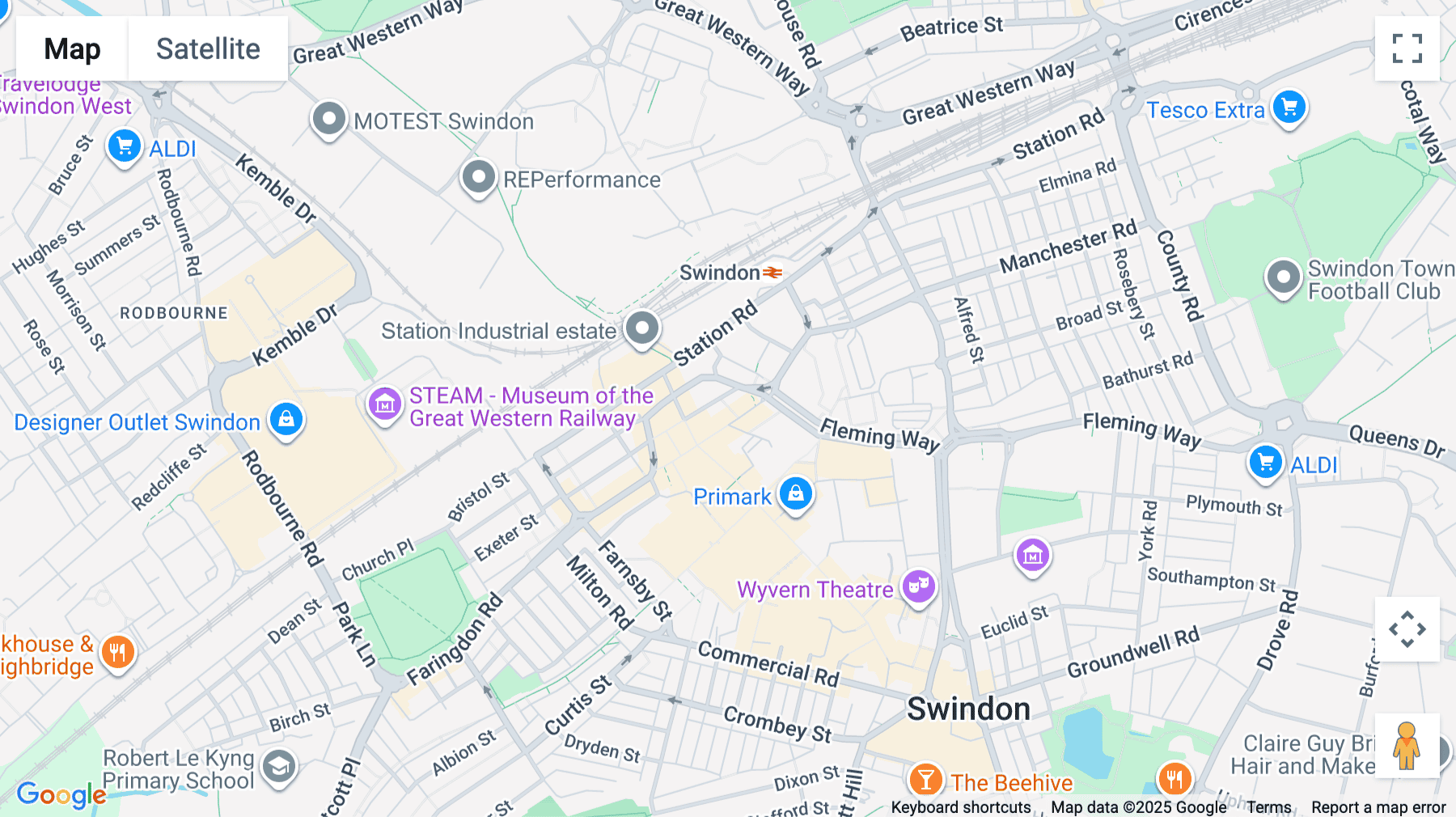 Click for interative map of Focal Point, 27-35 Fleet Street, Swindon