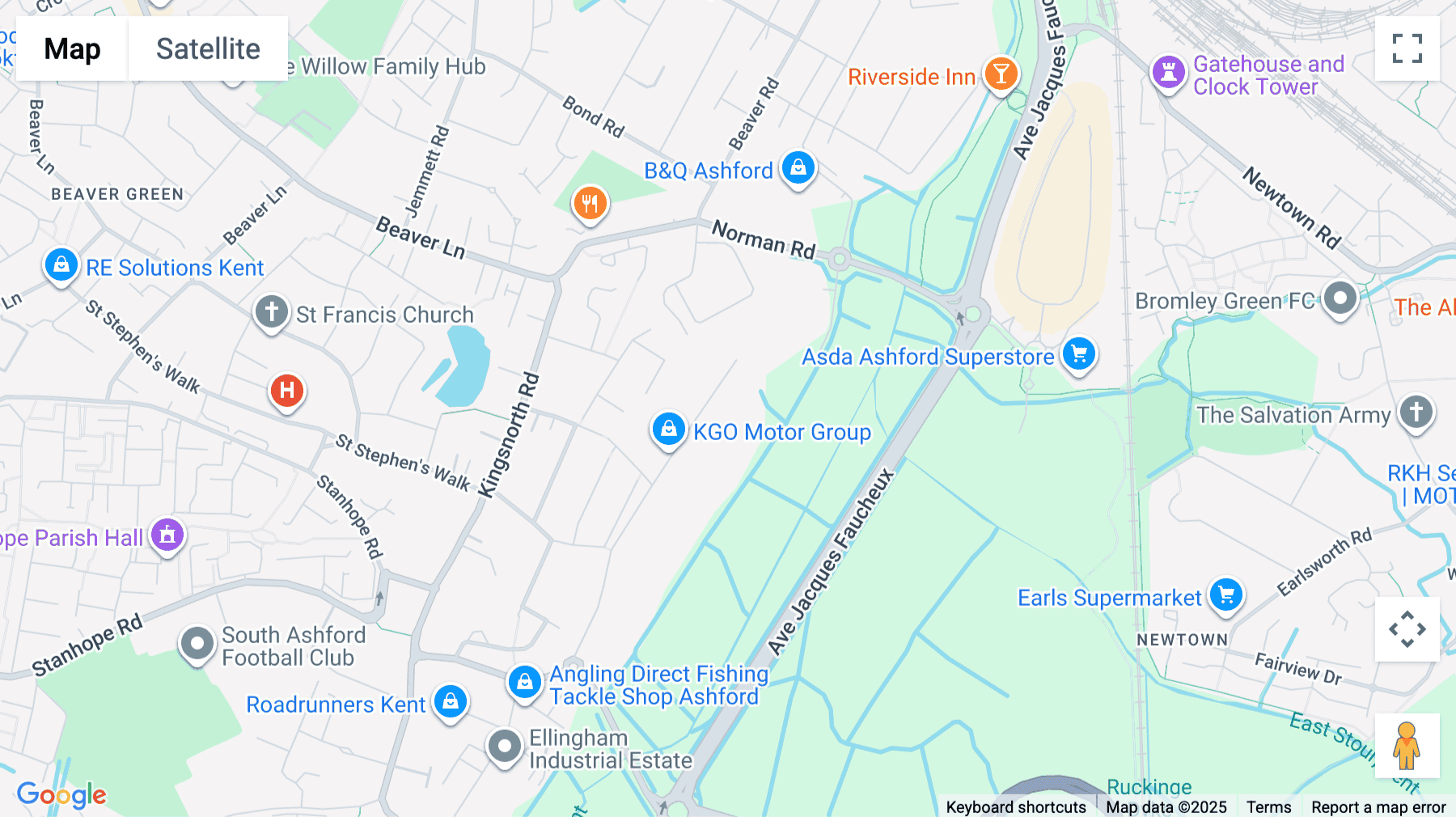 Click for interative map of Letraset Building, Wotton Road, Kingsnorth Industrial Estate, Ashford