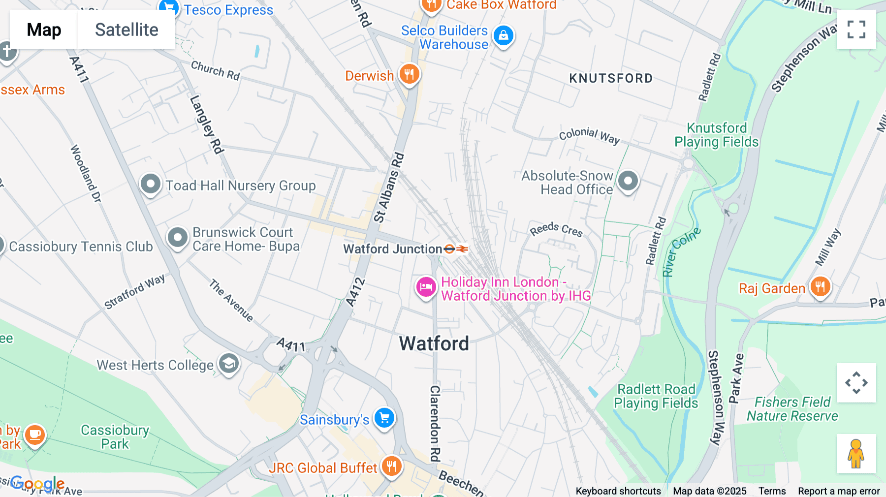 Click for interative map of The Junction, Station Road, Watford Junction, Watford