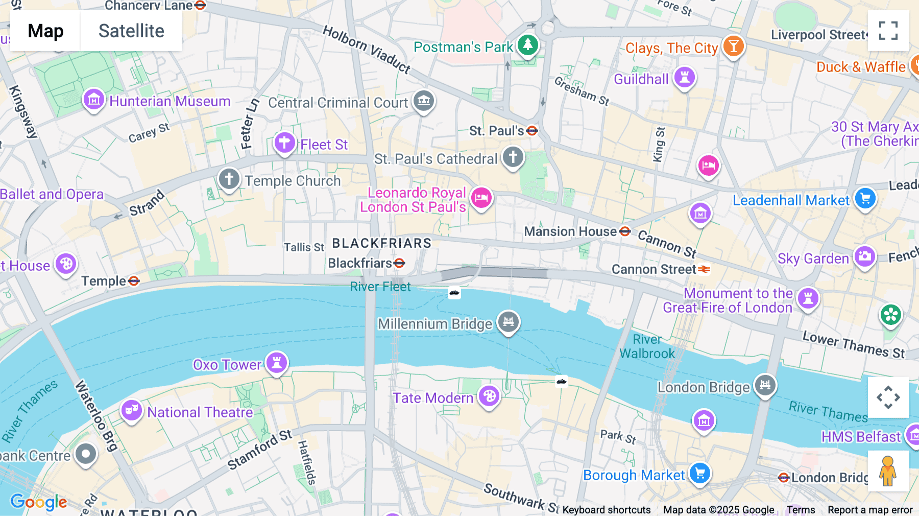 Click for interative map of Mermaid House, Puddle Dock, London