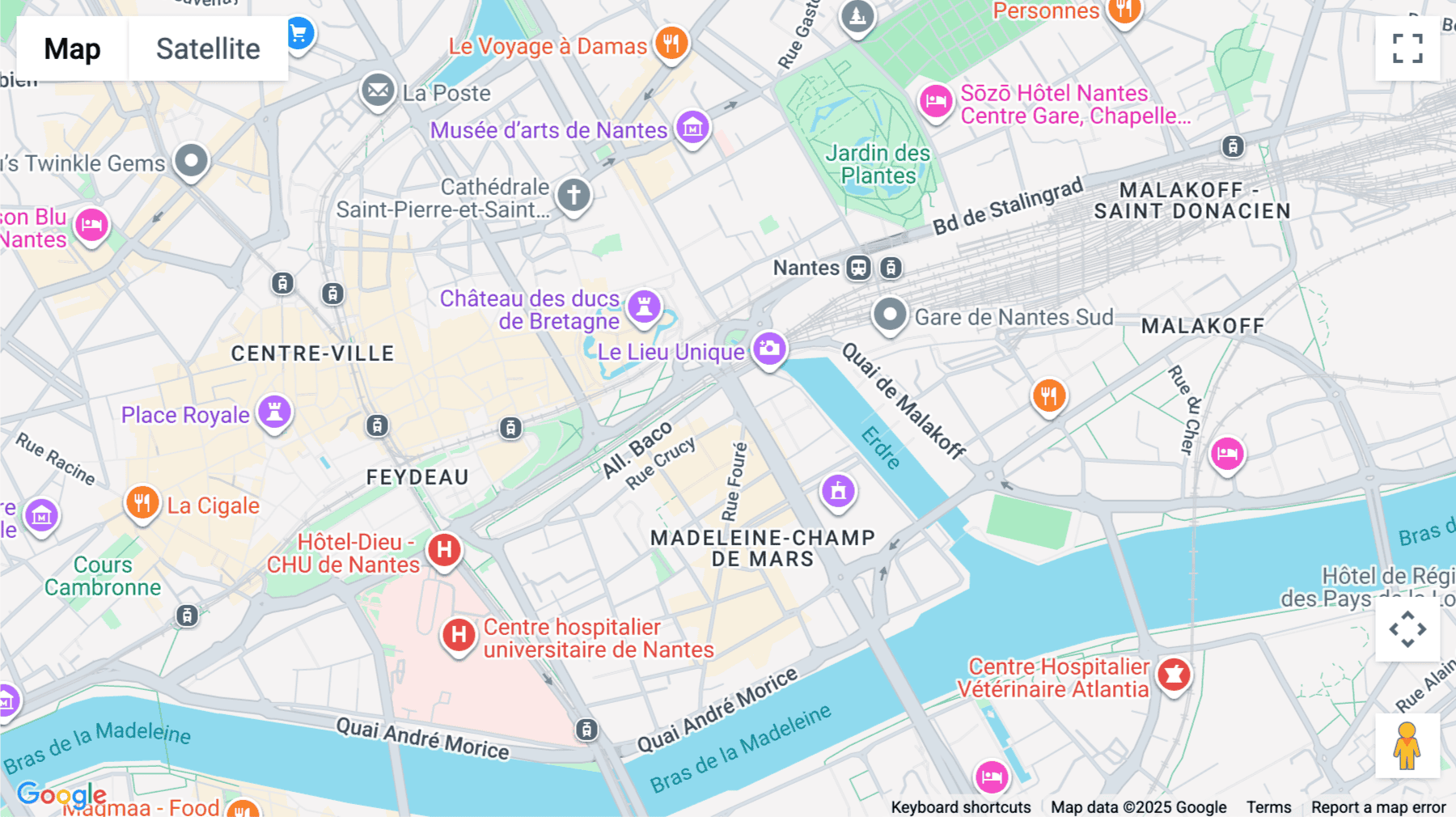 Click for interative map of 2 Rue Crucy, CS 60515, Nantes