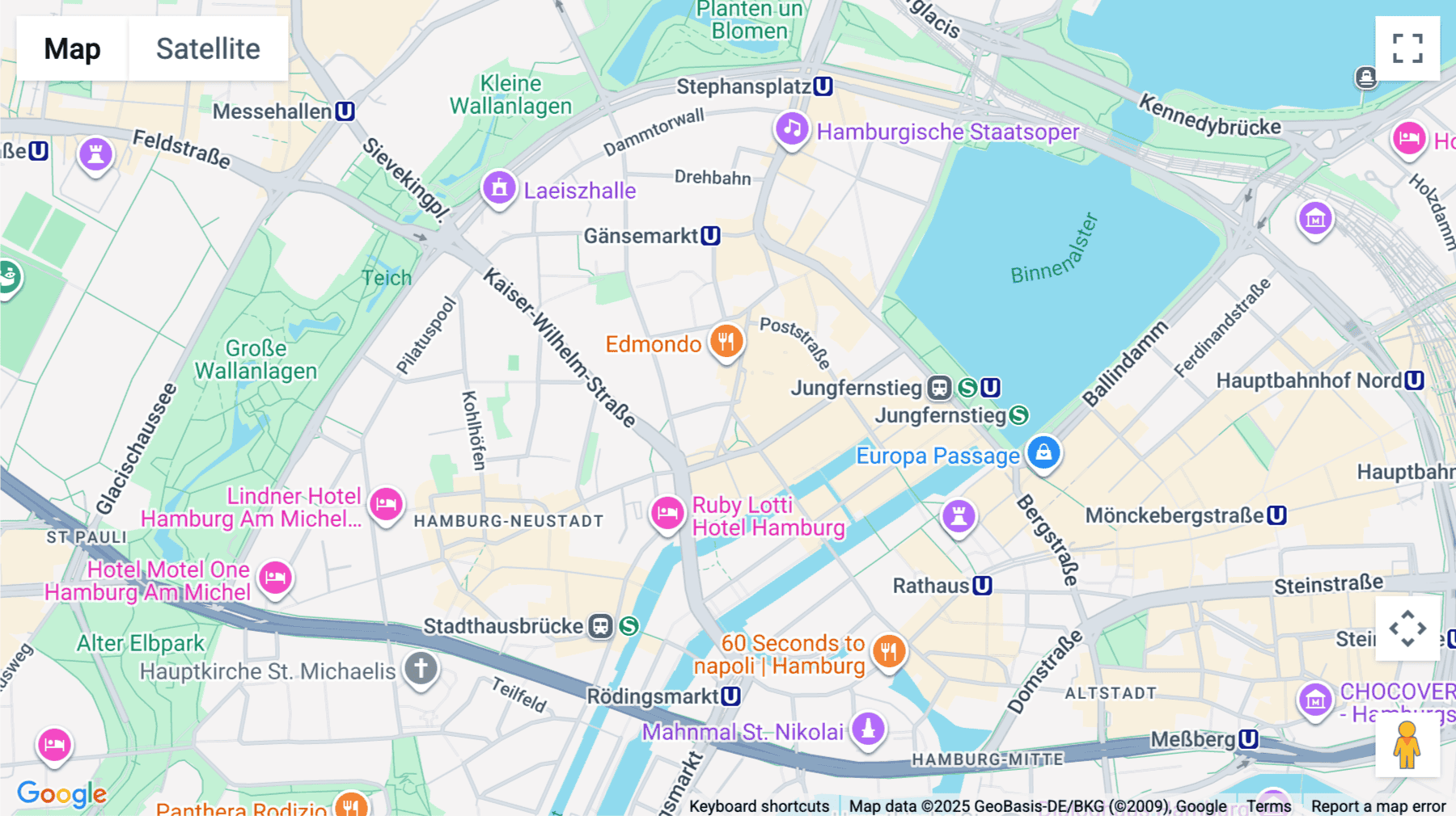 Click for interative map of Hohe Bleichen 8, Hamburg