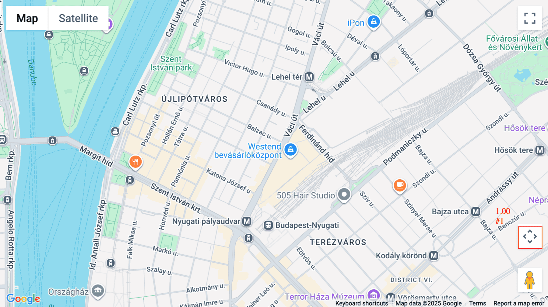 Click for interative map of West End Business Centre, Váci út 22-24, 7th. floor., Budapest