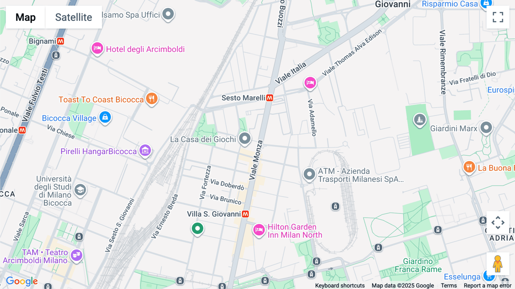 Click for interative map of Milan Viale Monza, Viale Monza 347, Milan