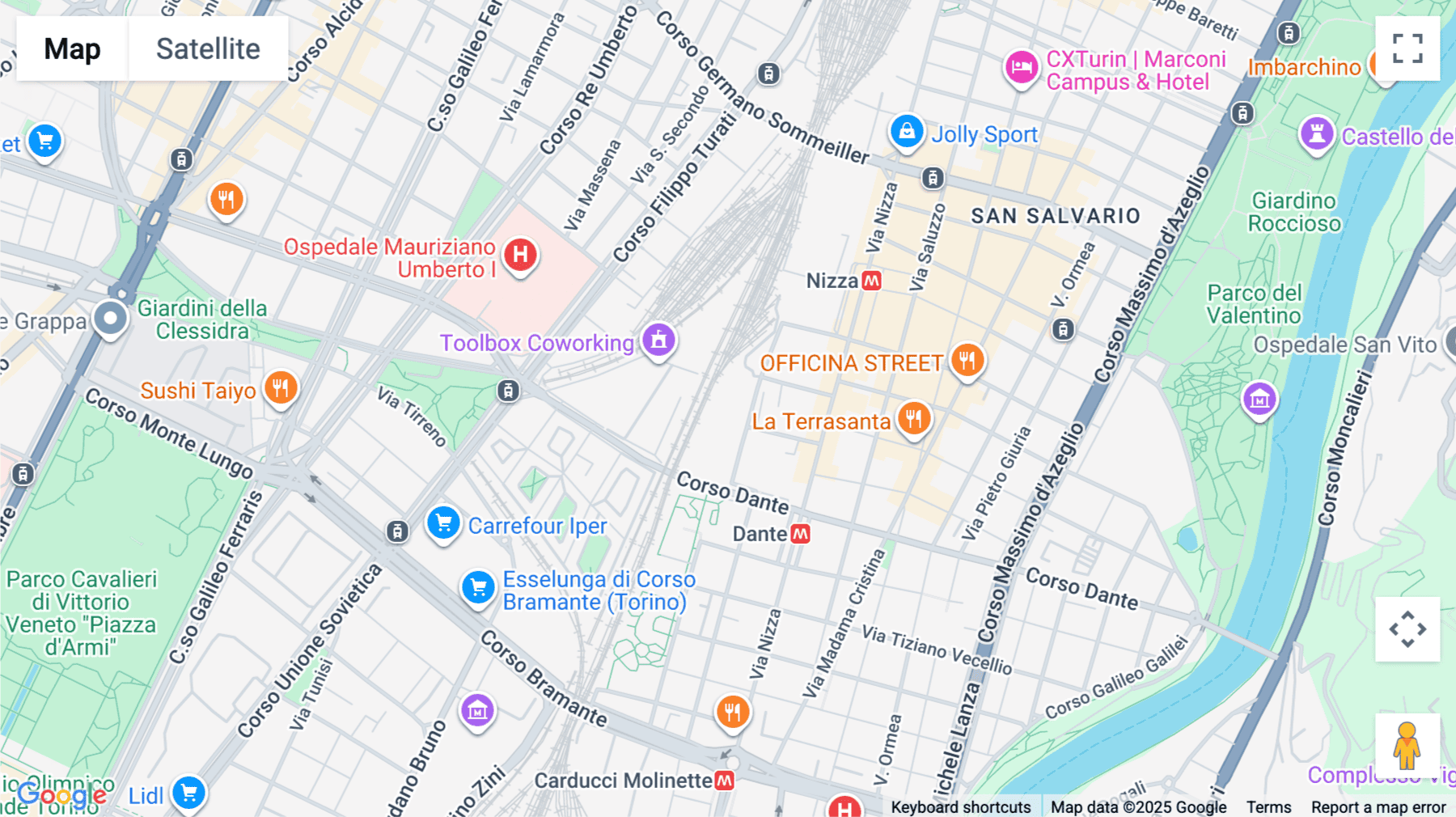 Click for interative map of Via Lugaro 15, 2nd floor, Dante, Turin