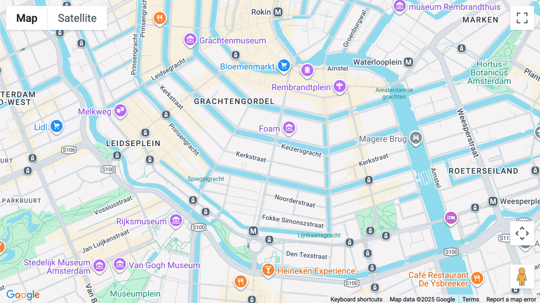 Click for interative map of Vijzelstraat 68-72, Amsterdam