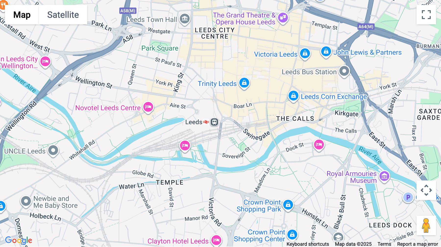 Click for interative map of Platform, New Station Street, Leeds