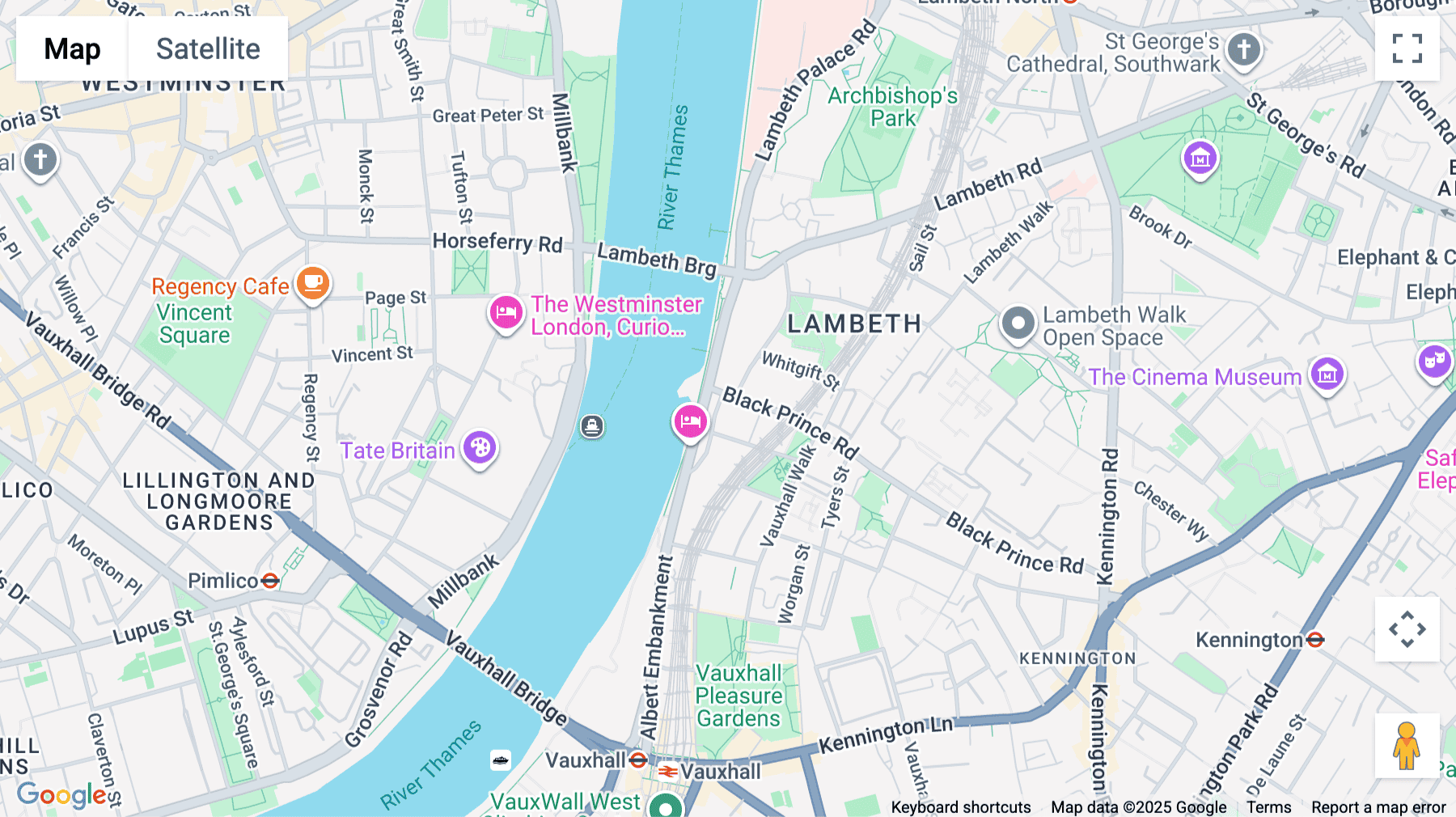 Click for interative map of 9 Albert Embankment, London