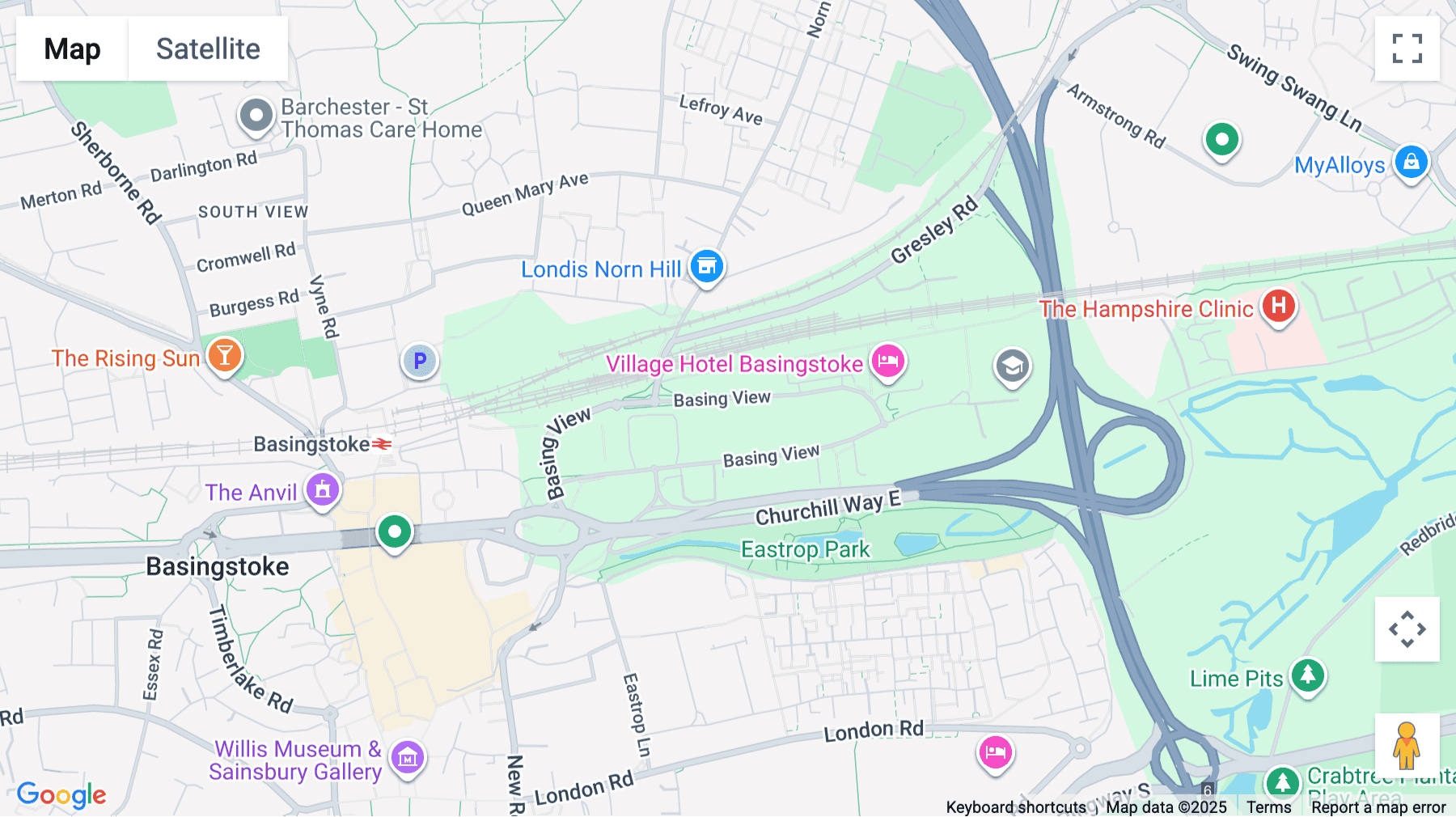 Click for interative map of The Square, Basing View, Basingstoke, Basingstoke