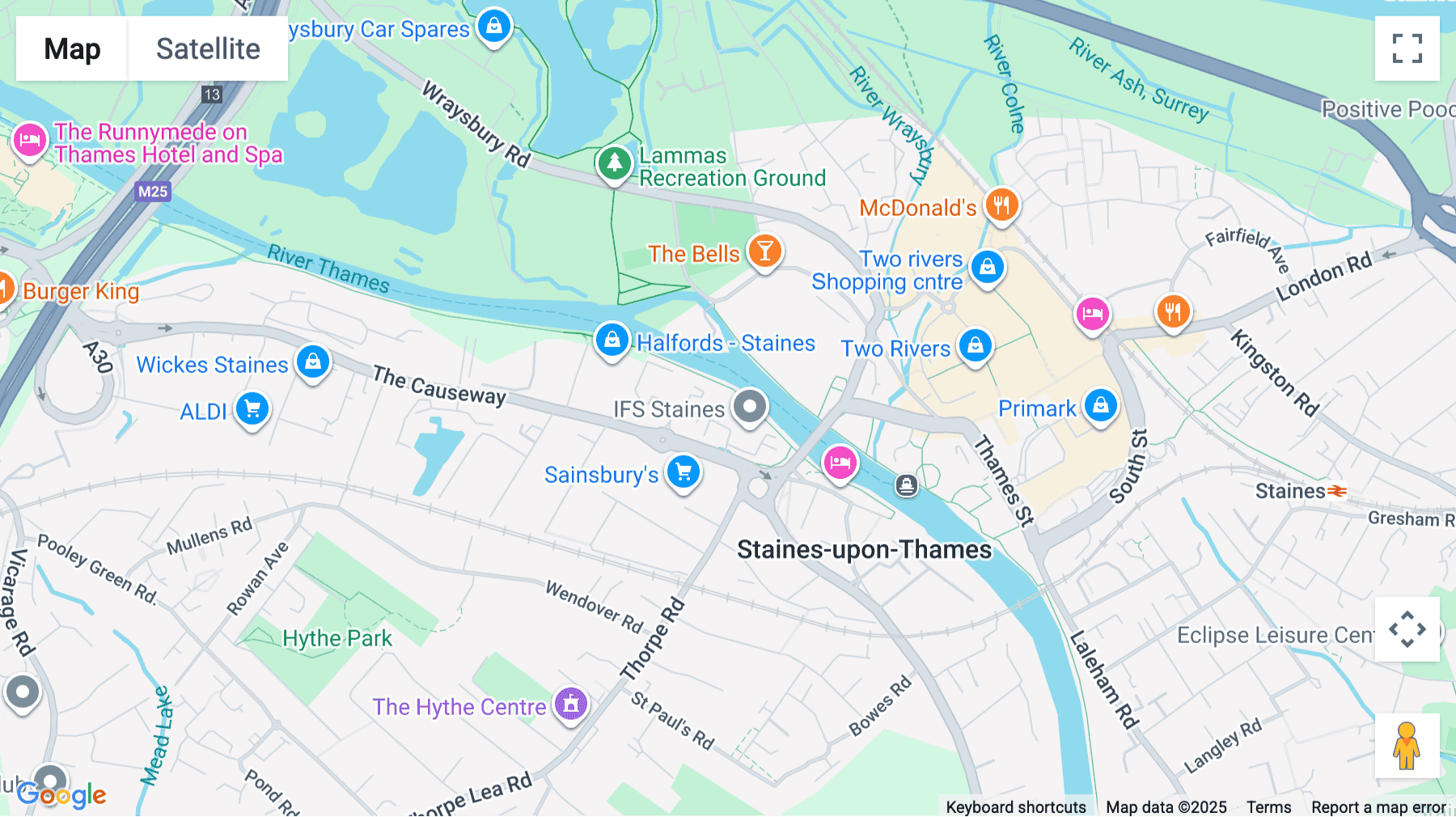 Click for interative map of Rourke House, Watermans Business Park, The Causeway, Staines