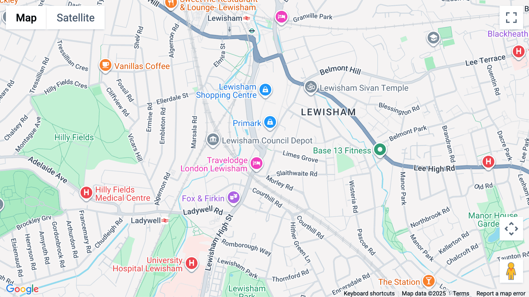 Click for interative map of 1st floor, Romer House, 132 Lewisham High Street, London