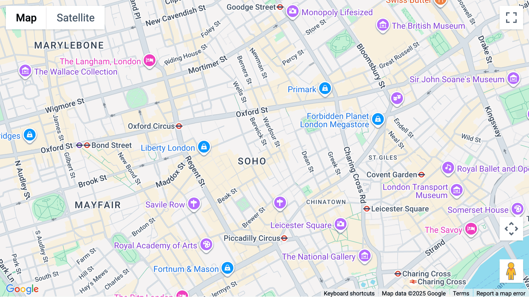 Click for interative map of 80 Berwick Street, London