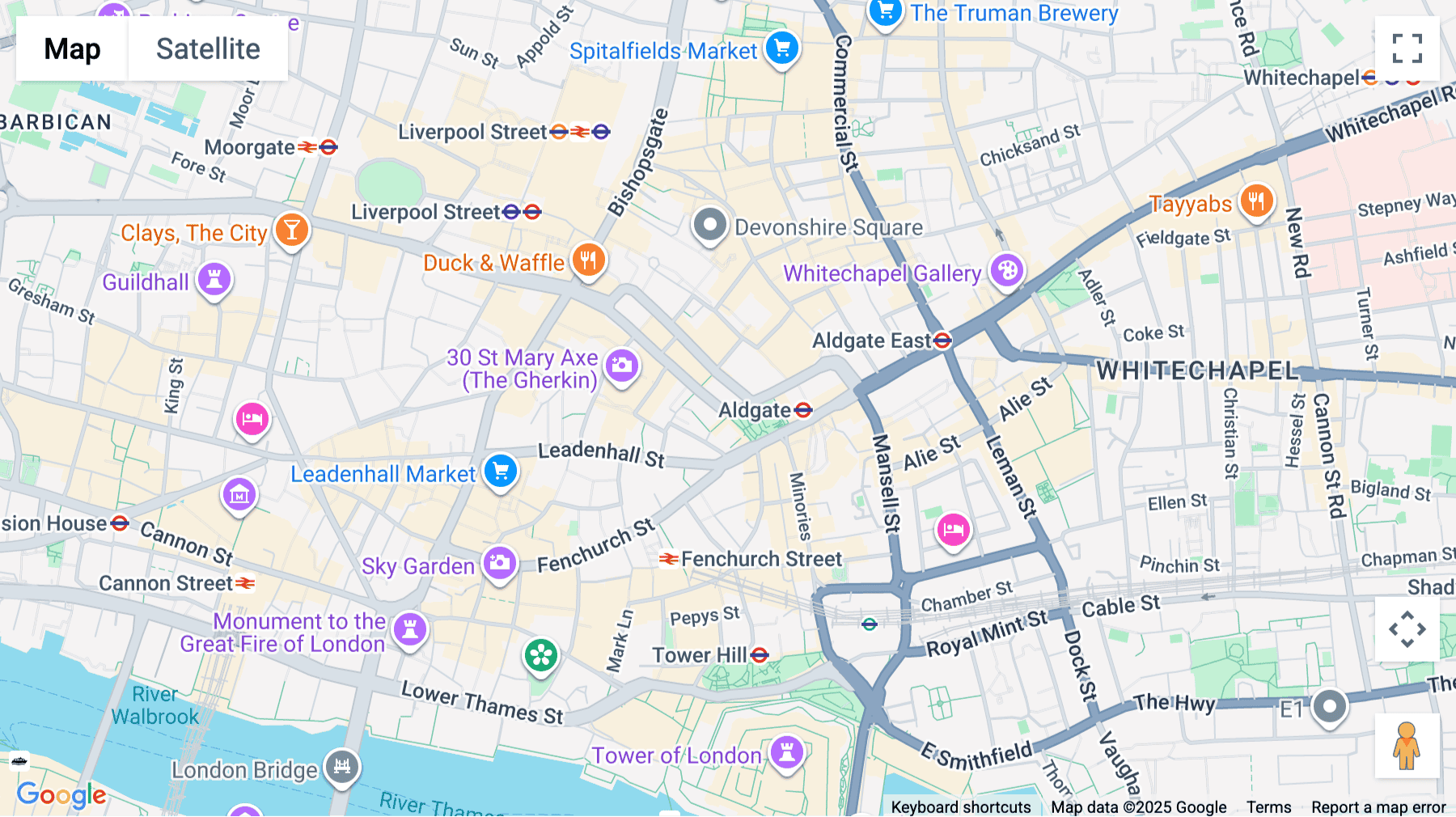 Click for interative map of Irongate, 30 Duke's Place, London