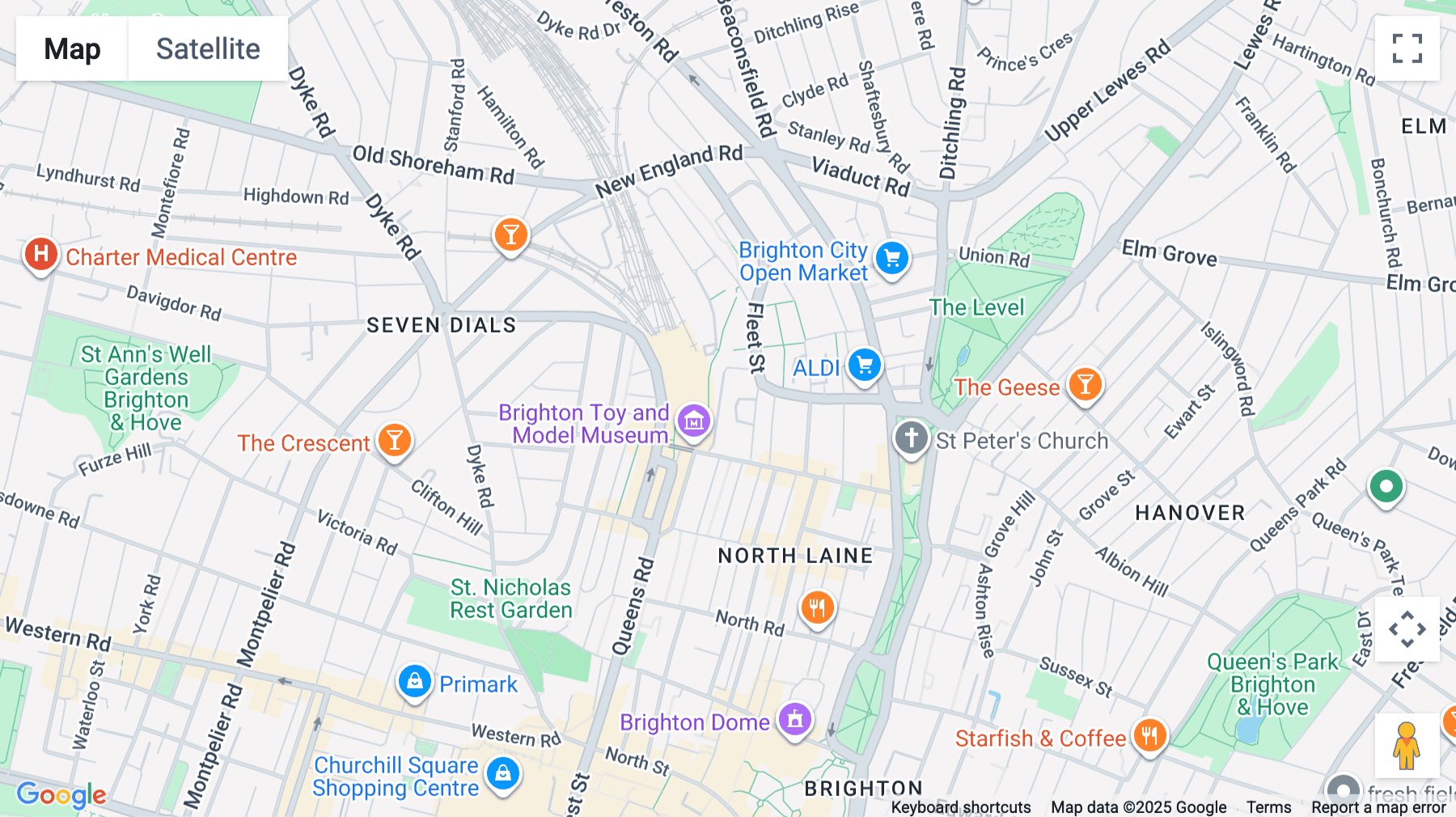 Click for interative map of Mocatta House, Trafalgar Place, Brighton