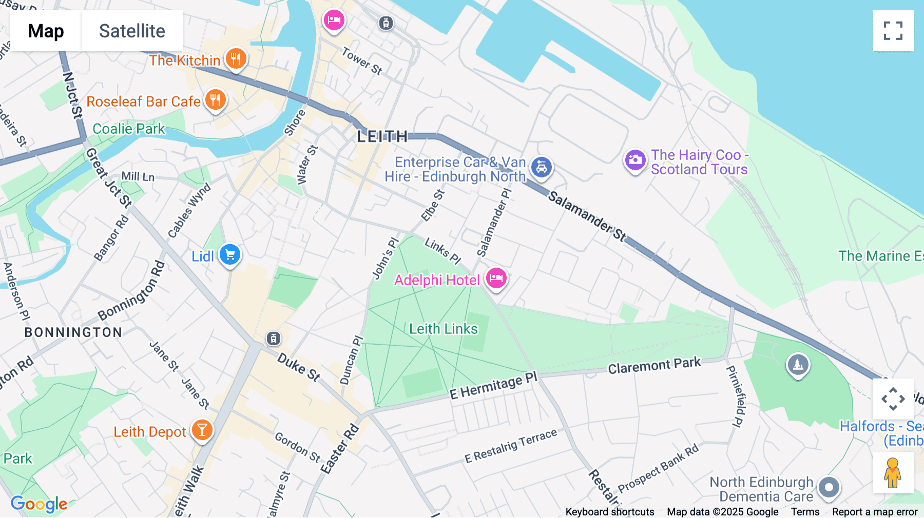Click for interative map of Great Michael House, 14 Links Place, Edinburgh