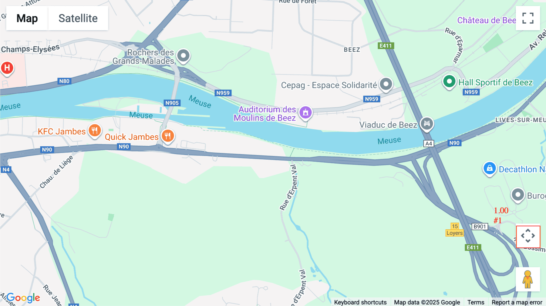 Click for interative map of Orion Business Park, Chaussée de Liège 624, Building A, Namur