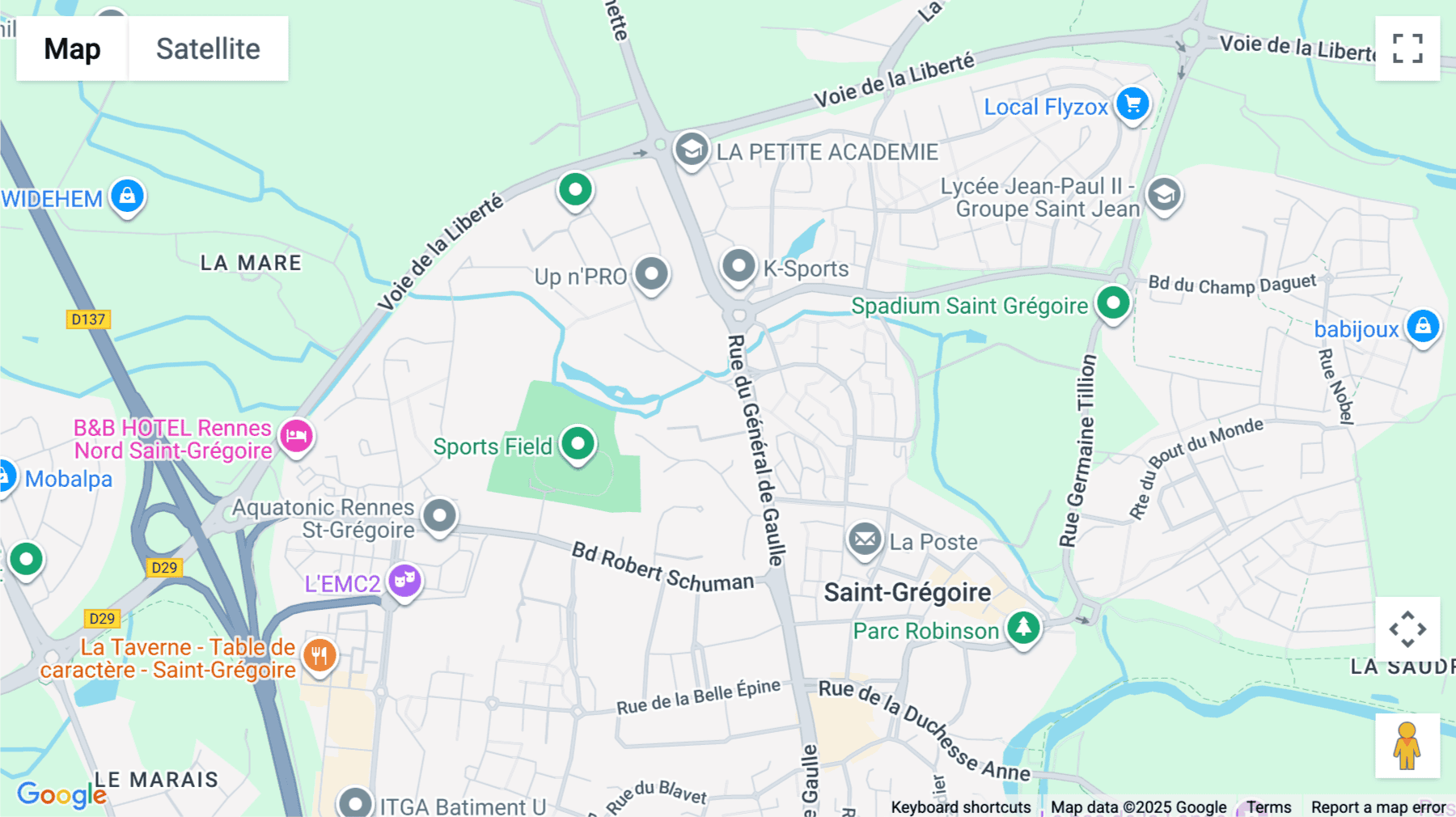 Click for interative map of Rennes Nord-Est, 1 bis, rue d'Ouessant, BP 96241, Rennes