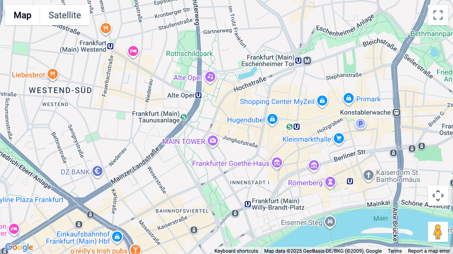 Click for interative map of Junghofstraße 22, Goetheplatz, Frankfurt