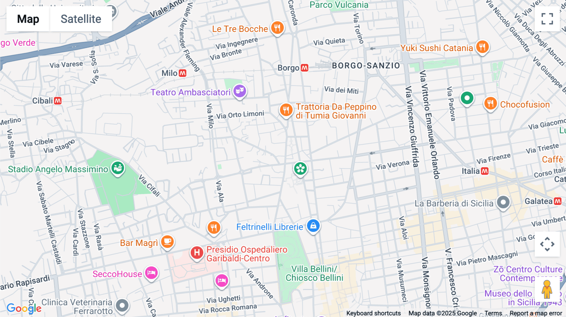 Click for interative map of Piazza Cavour, 14, Catania