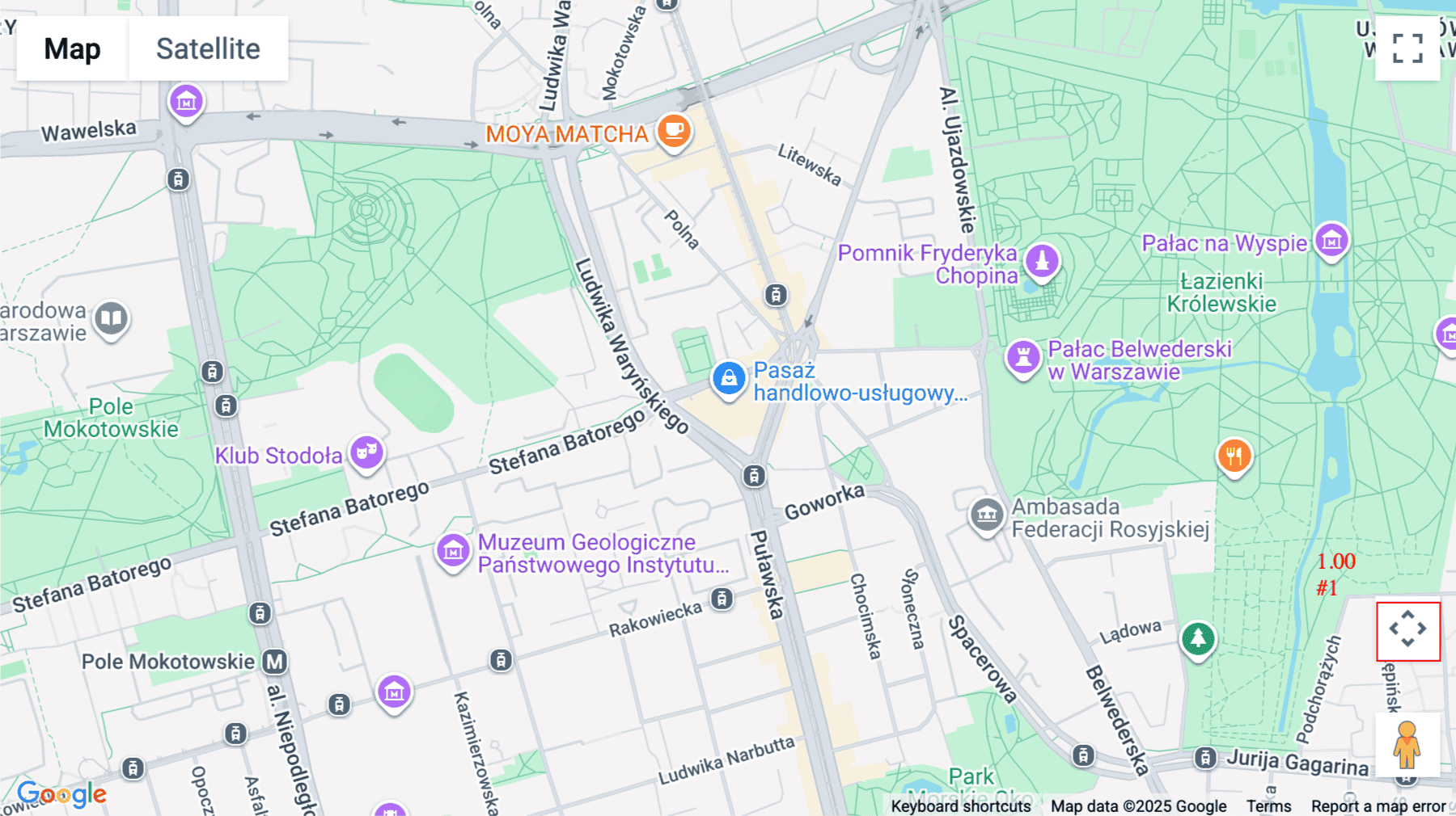 Click for interative map of Plac Unii, Puławska 2 Street, Building B, Warsaw