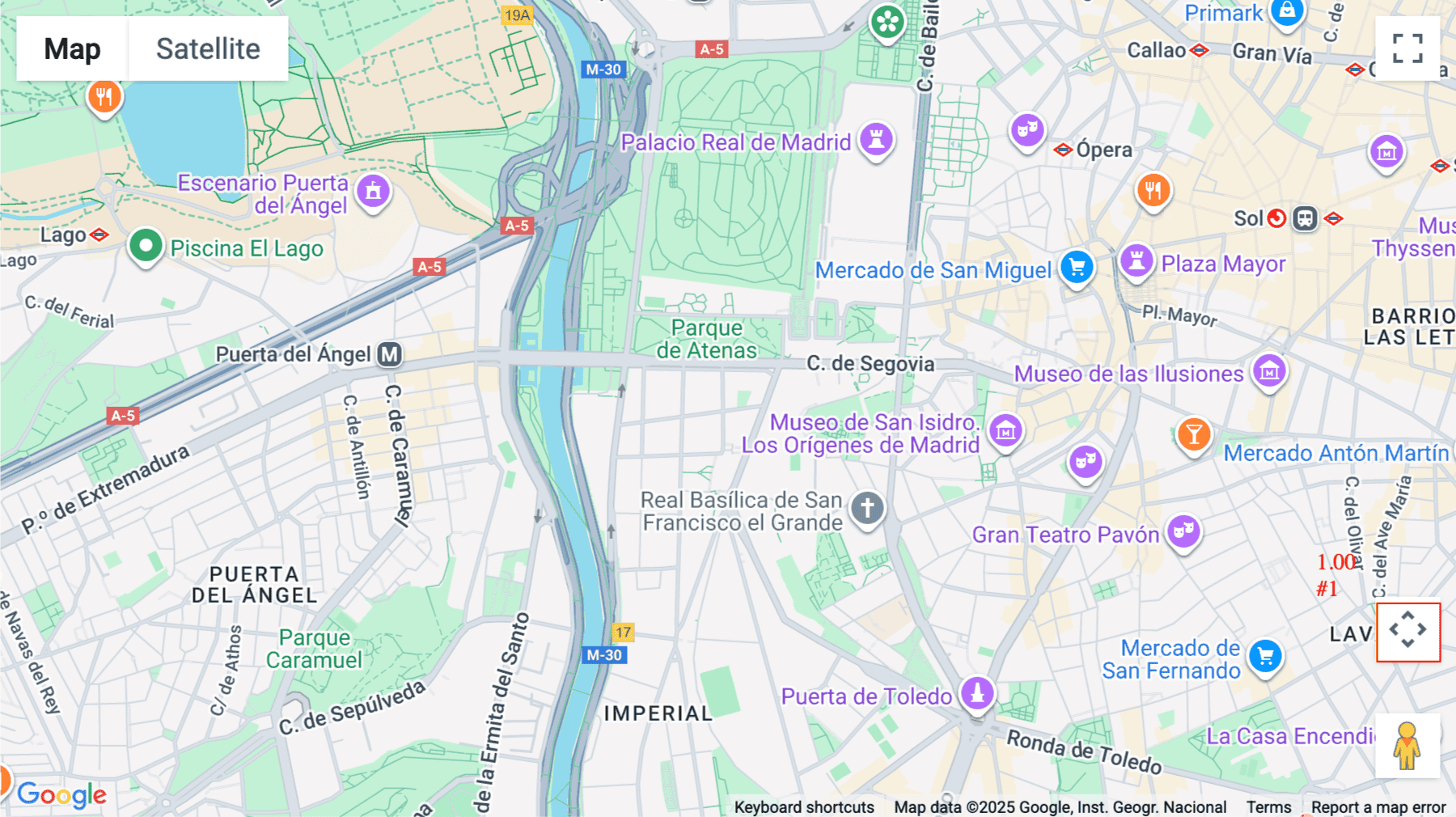 Click for interative map of Spaces, Rio, Calle de Manzanares 4, Madrid