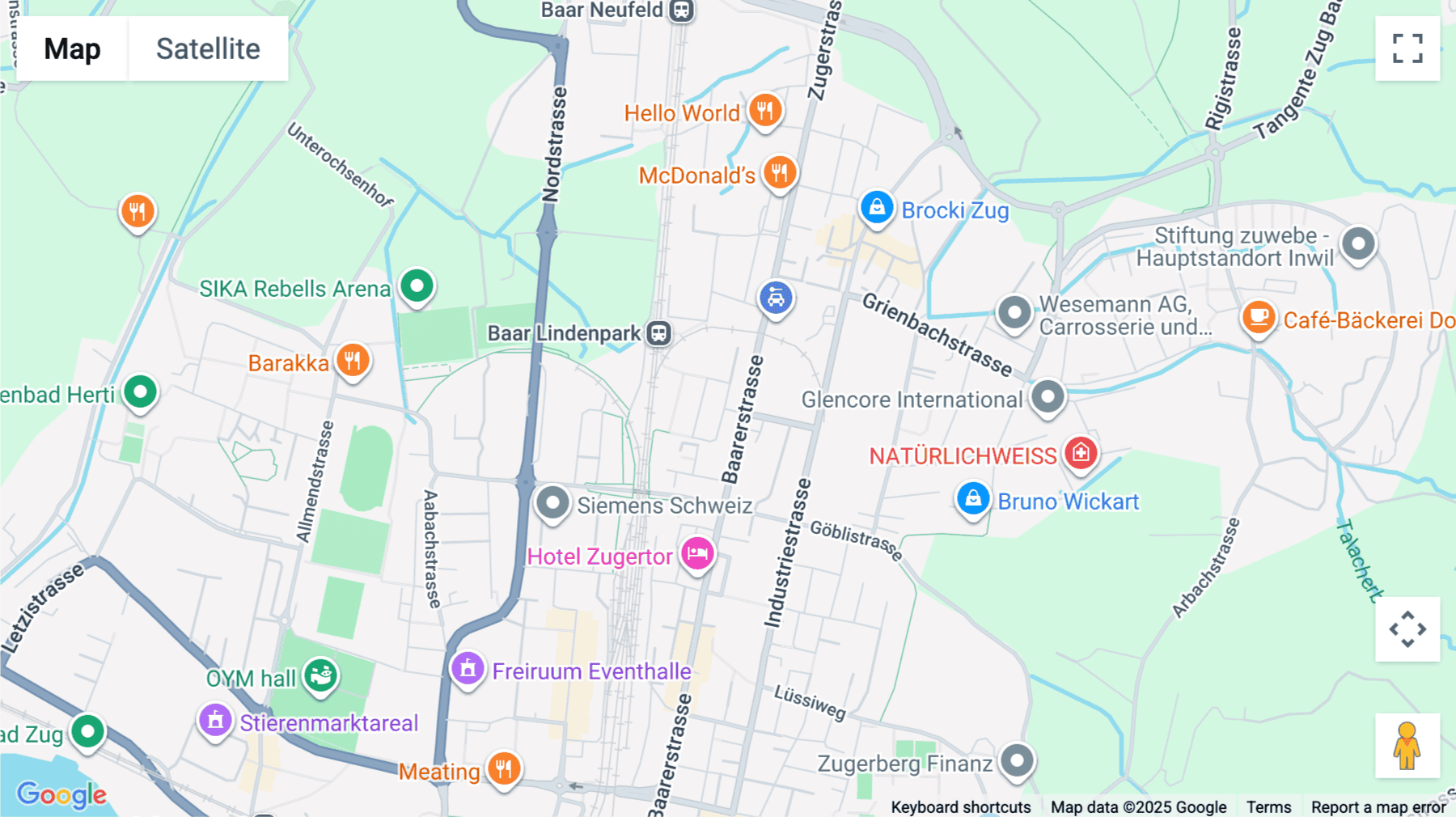Click for interative map of Baarerstrasse 135, Zug, Baarerstrasse, Zug