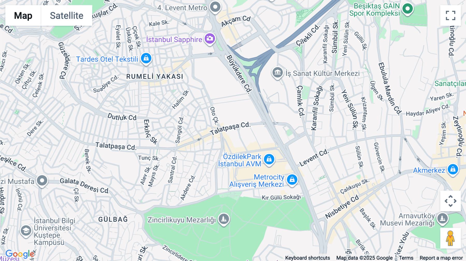 Click for interative map of Esentepe, Harman Sokağı No: 5, Levent, Sisli, Istanbul