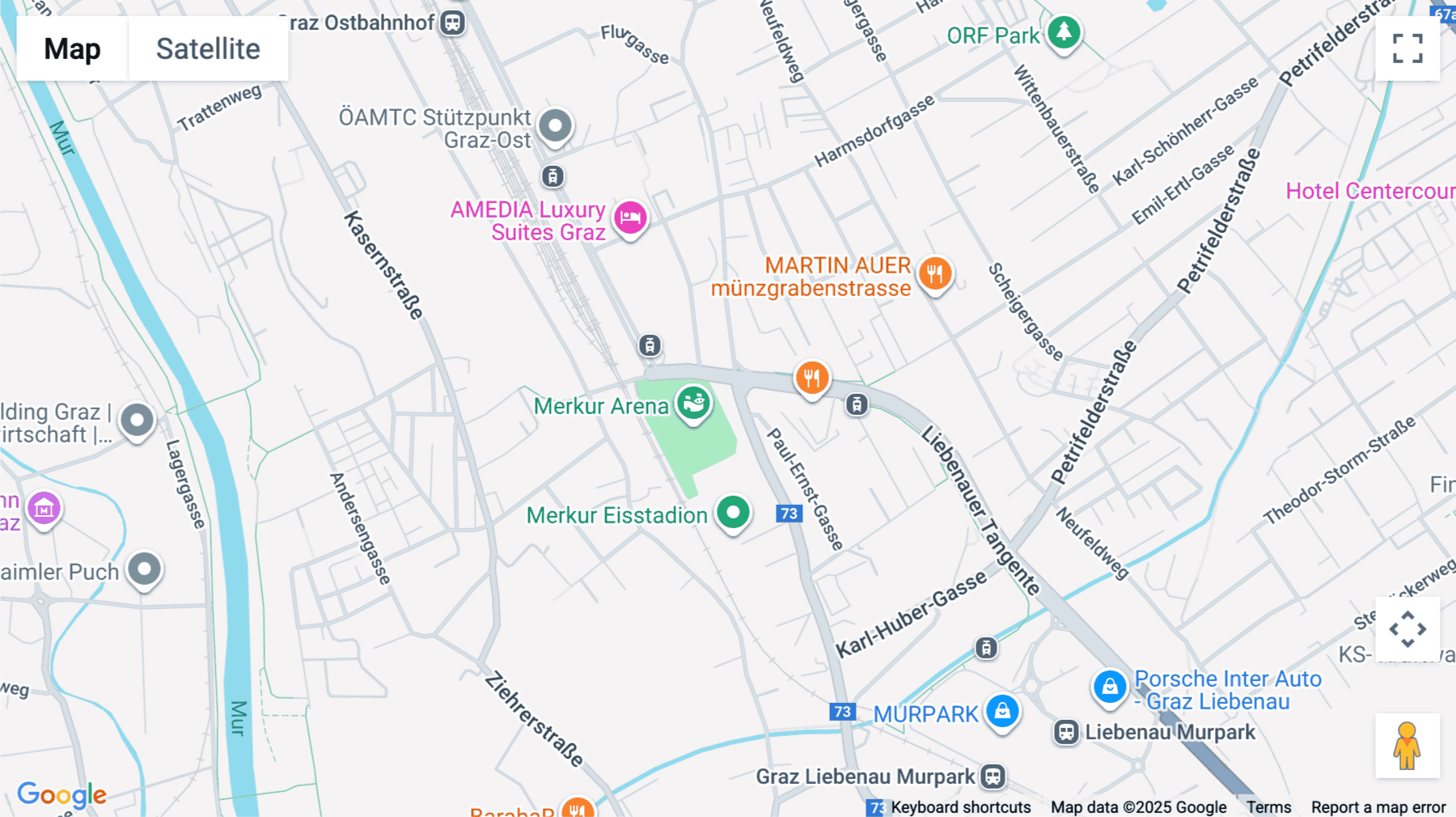 Click for interative map of Arena Graz, Liebenauer Hauptstraße 2-6, Graz