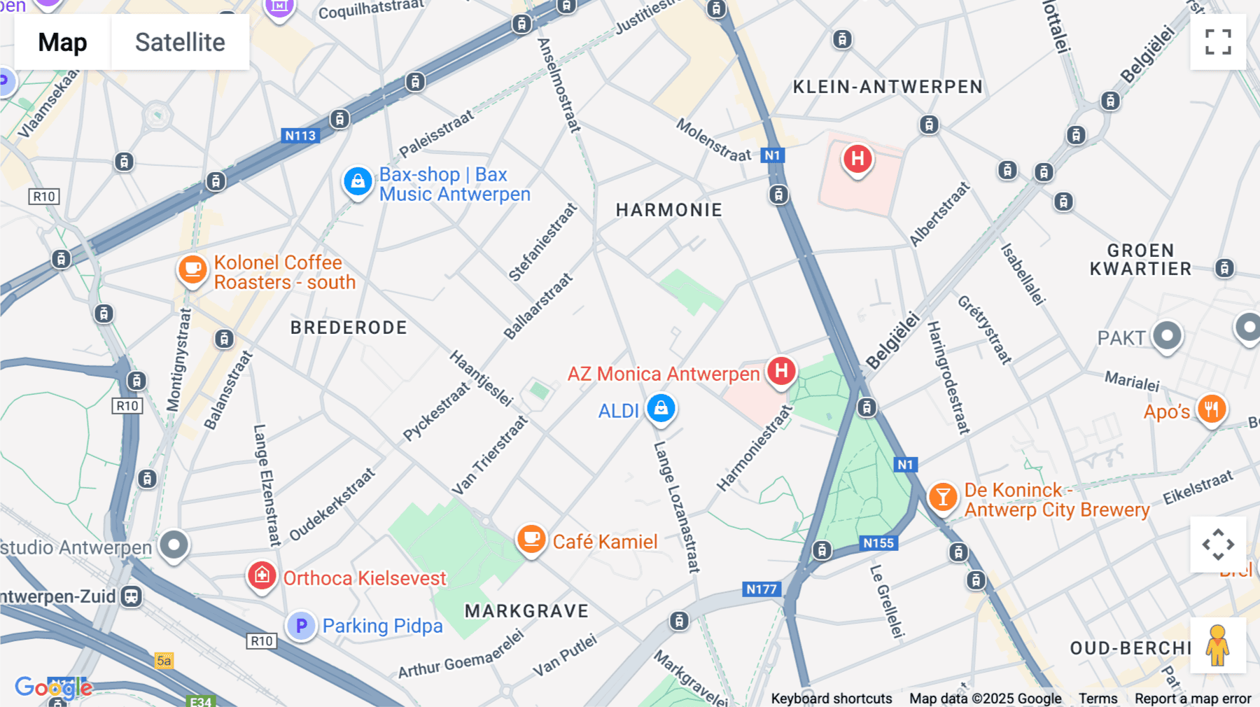 Click for interative map of Lange Lozanastraat 142, Antwerp