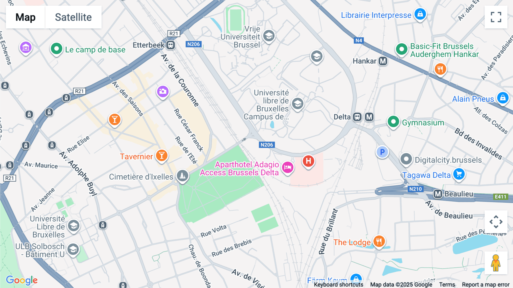 Click for interative map of 15-23 Avenue Fraiteur, 1050, Brussels, Brussels