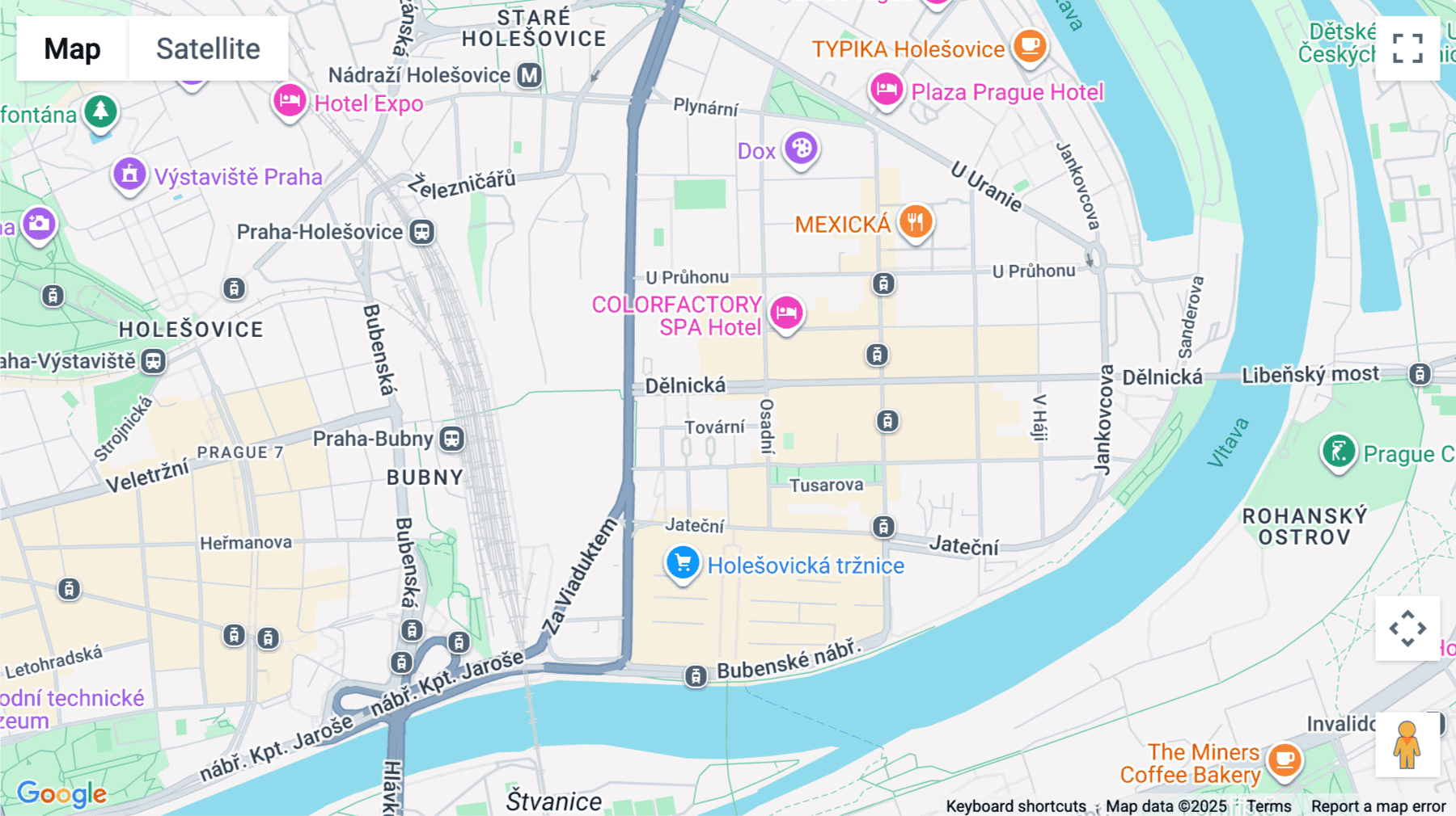 Click for interative map of Dělnická 213/12, 170 00 Praha 7-Holešovice, Czechia, Prague
