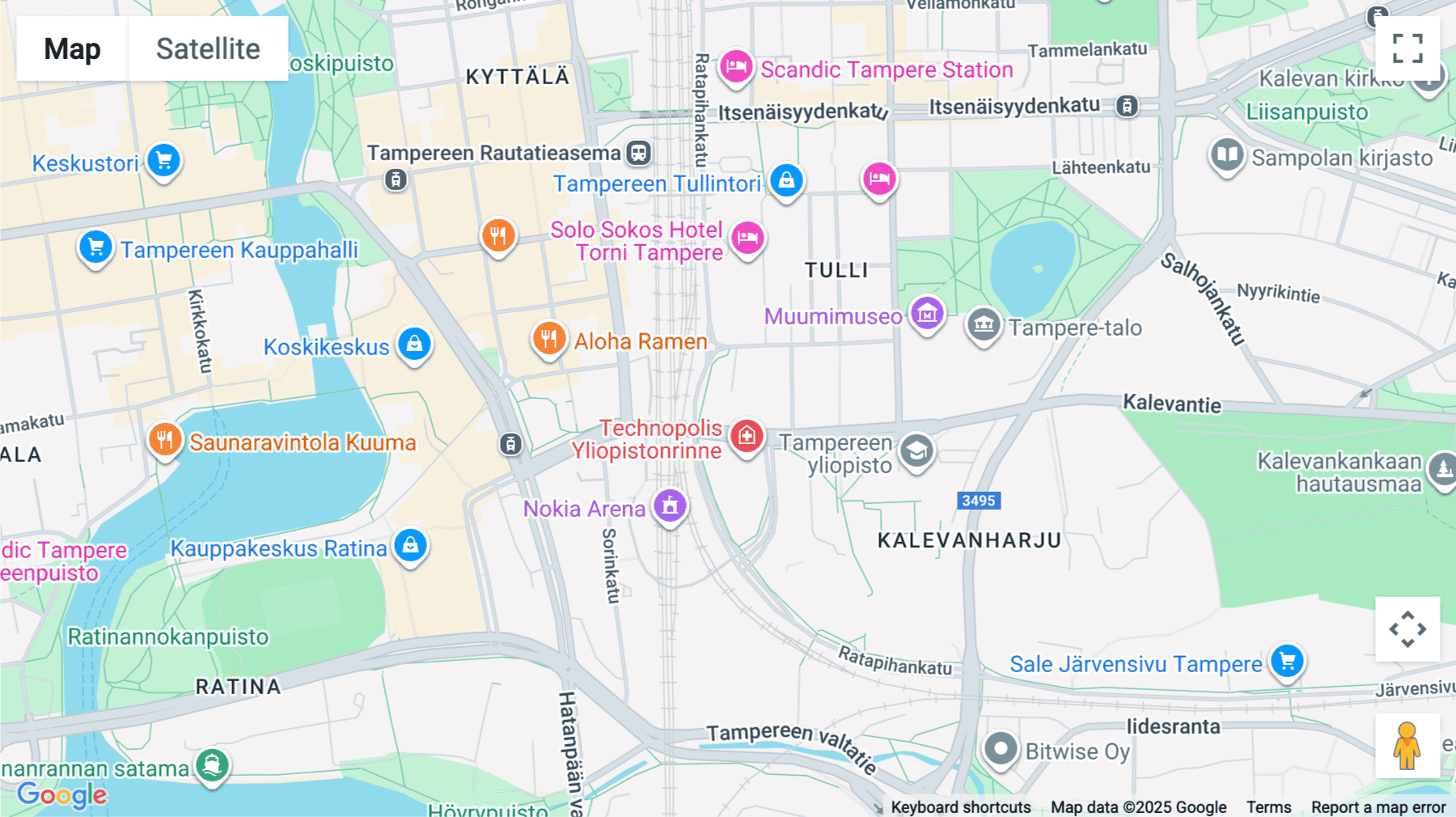Click for interative map of Tulli Business Park, Åkerlundinkatu 11A, Tampere