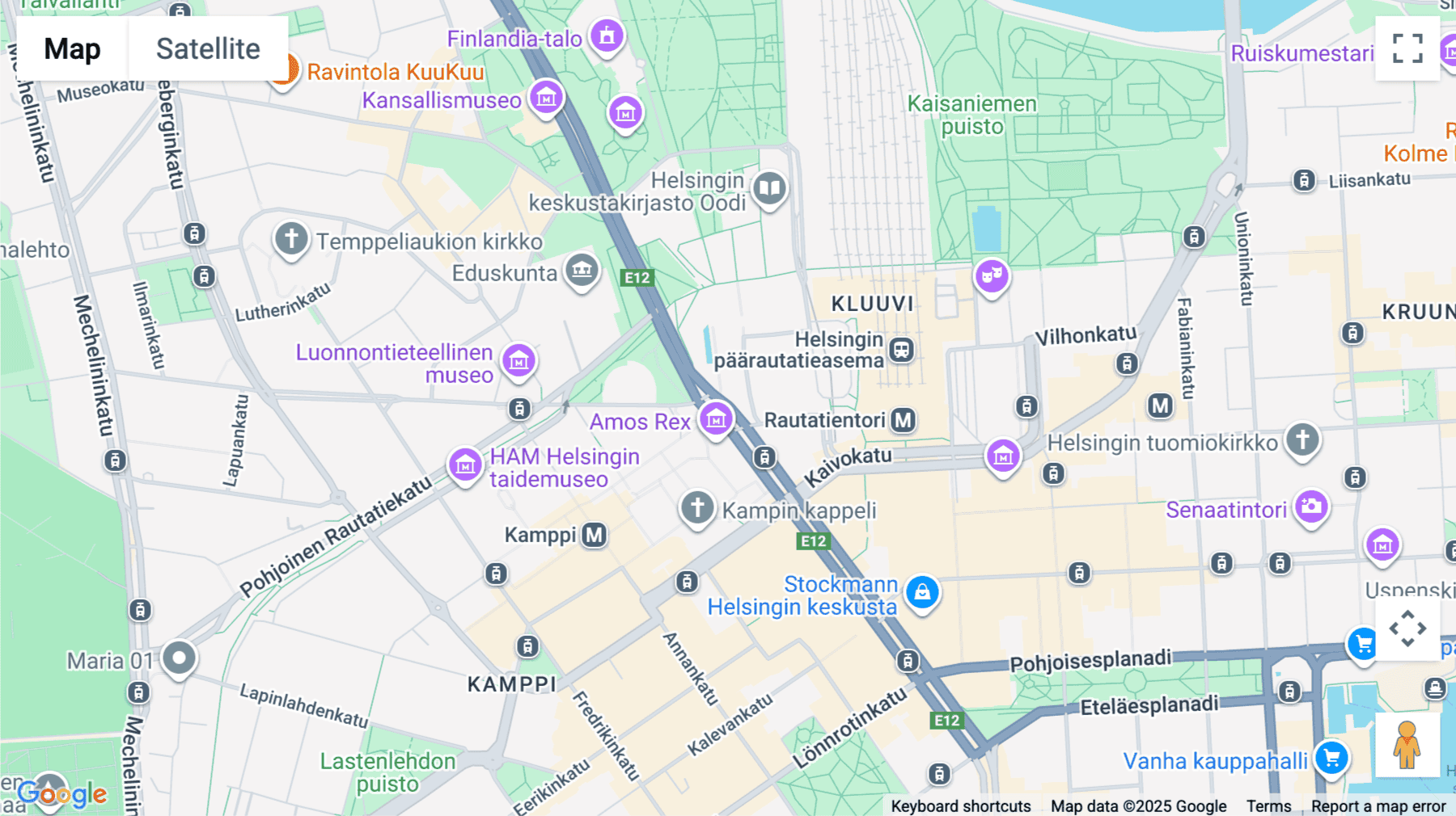 Click for interative map of Mannerheiminaukio 1, Helsinki