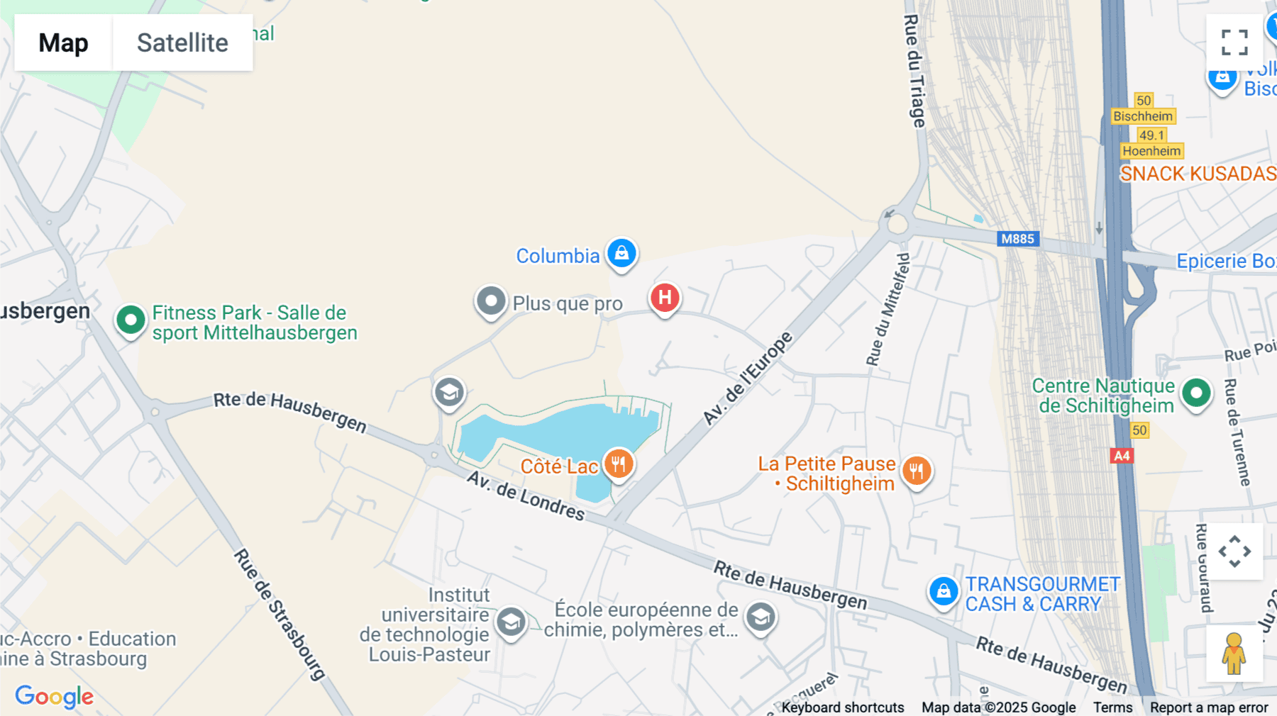 Click for interative map of 16 Avenue de l'Europe, Building SXB1, Strasbourg