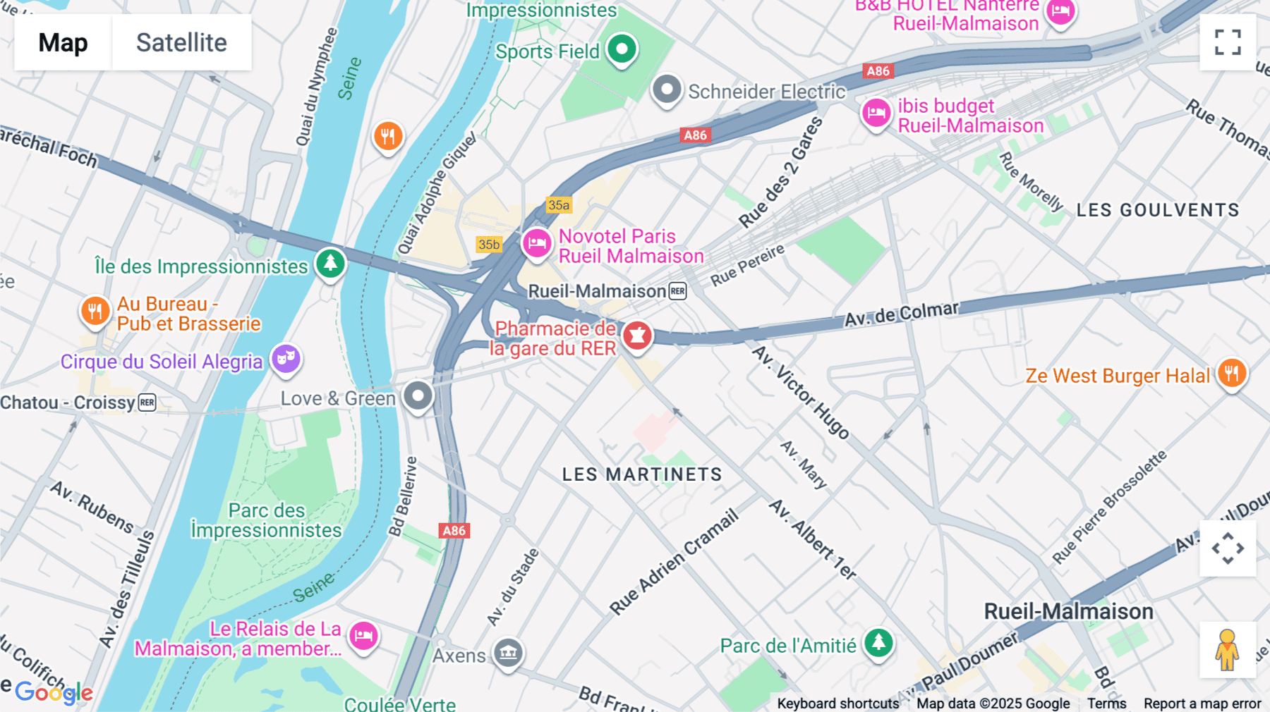 Click for interative map of 104 Avenue Albert 1er, Rueil-Malmaison