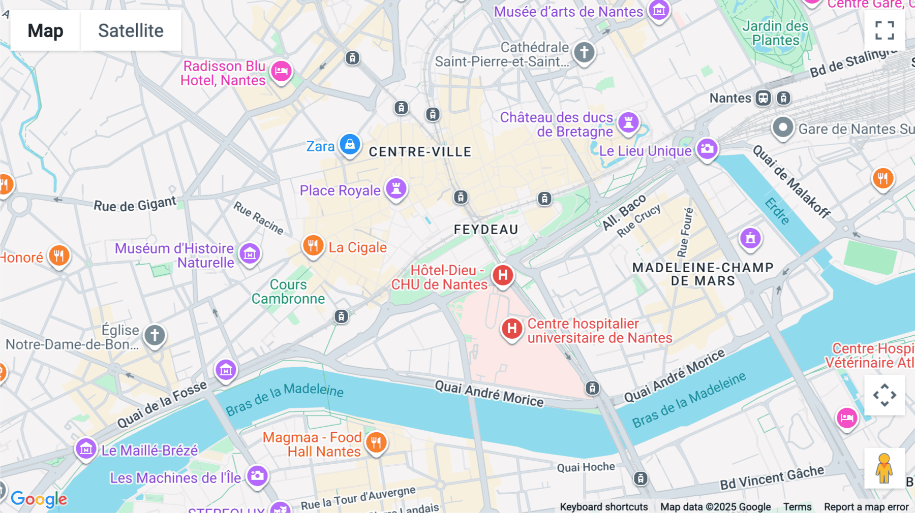 Click for interative map of 1 Rue Du Guesclin, Nantes, Nantes