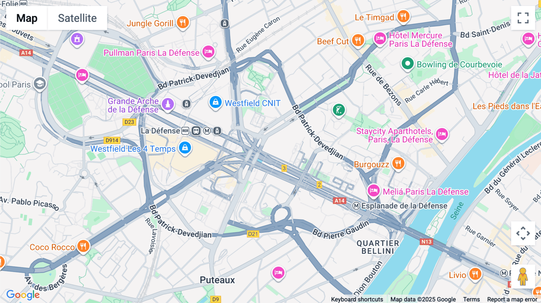 Click for interative map of 110, Esplanade du Général de Gaulle, Courbevoie