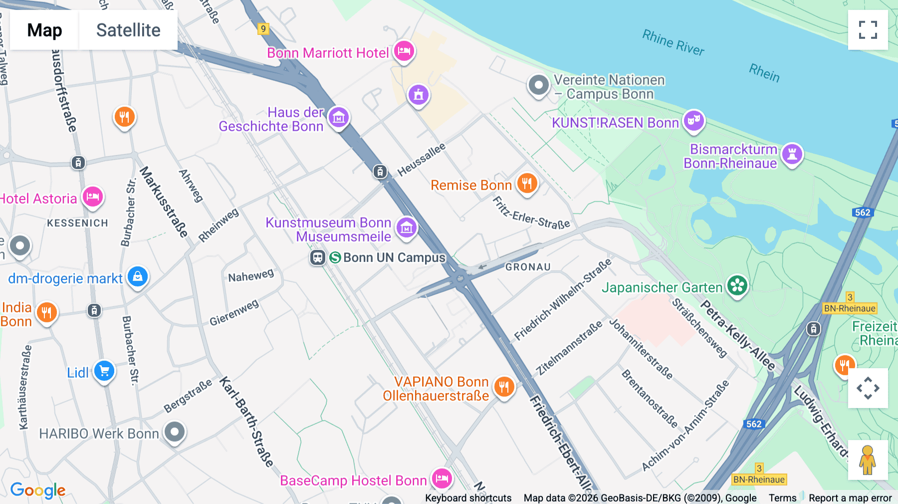 Click for interative map of Friedrich-Ebert-Allee 13, FGS Campus, Bonn