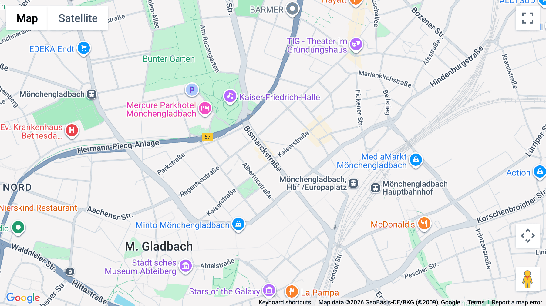 Click for interative map of Bismarckstrasse 100, 3rd and 4th floor, Mönchengladbach