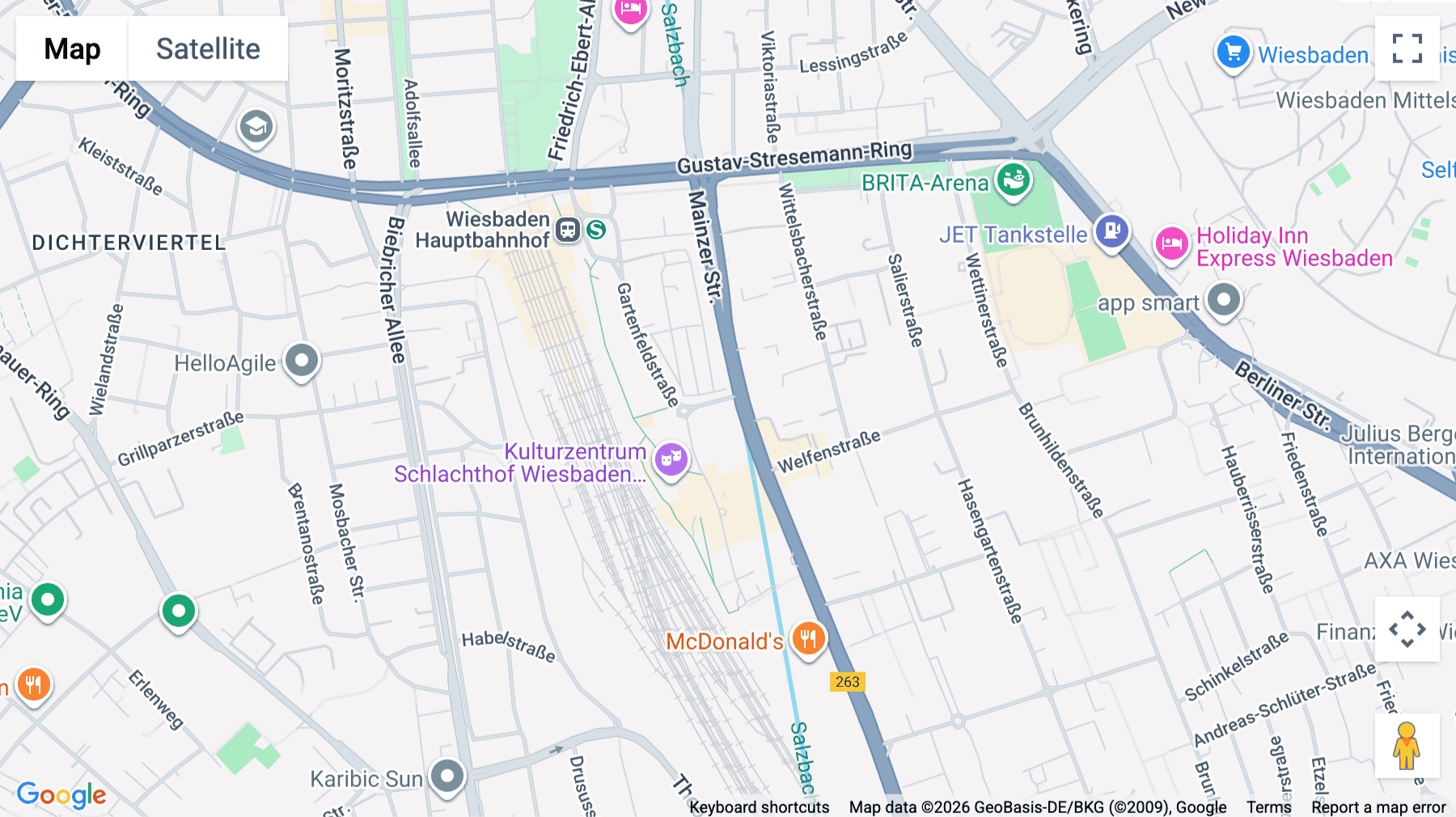 Click for interative map of First Choice Business Center Wiesbaden, Mainzer Straße 75, Wiesbaden