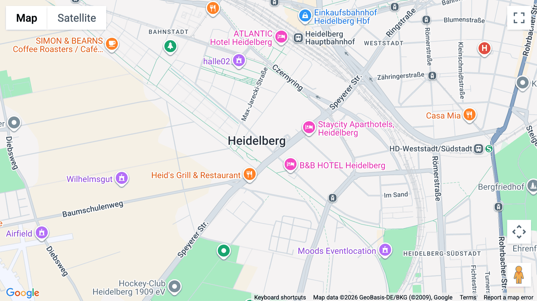 Click for interative map of Langer Anger 7-9, Heidelberg Colours, Heidelberg